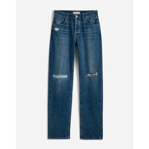 Madewell The Curvy Dean Easy Straight Crop Jeans in Labette Wash